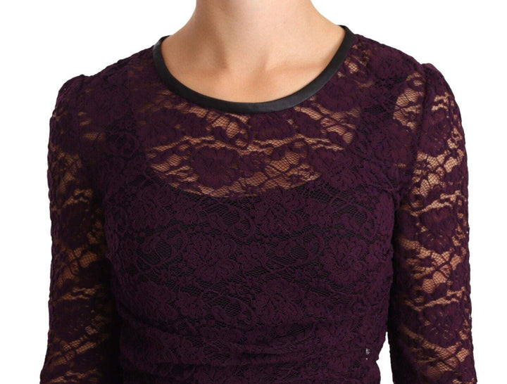 Dolce & Gabbana Purple Lace Long Sleeve Top Blouse Dolce & Gabbana, feed-1, IT38|XS, Purple, Tops & T-Shirts - Women - Clothing at SEYMAYKA