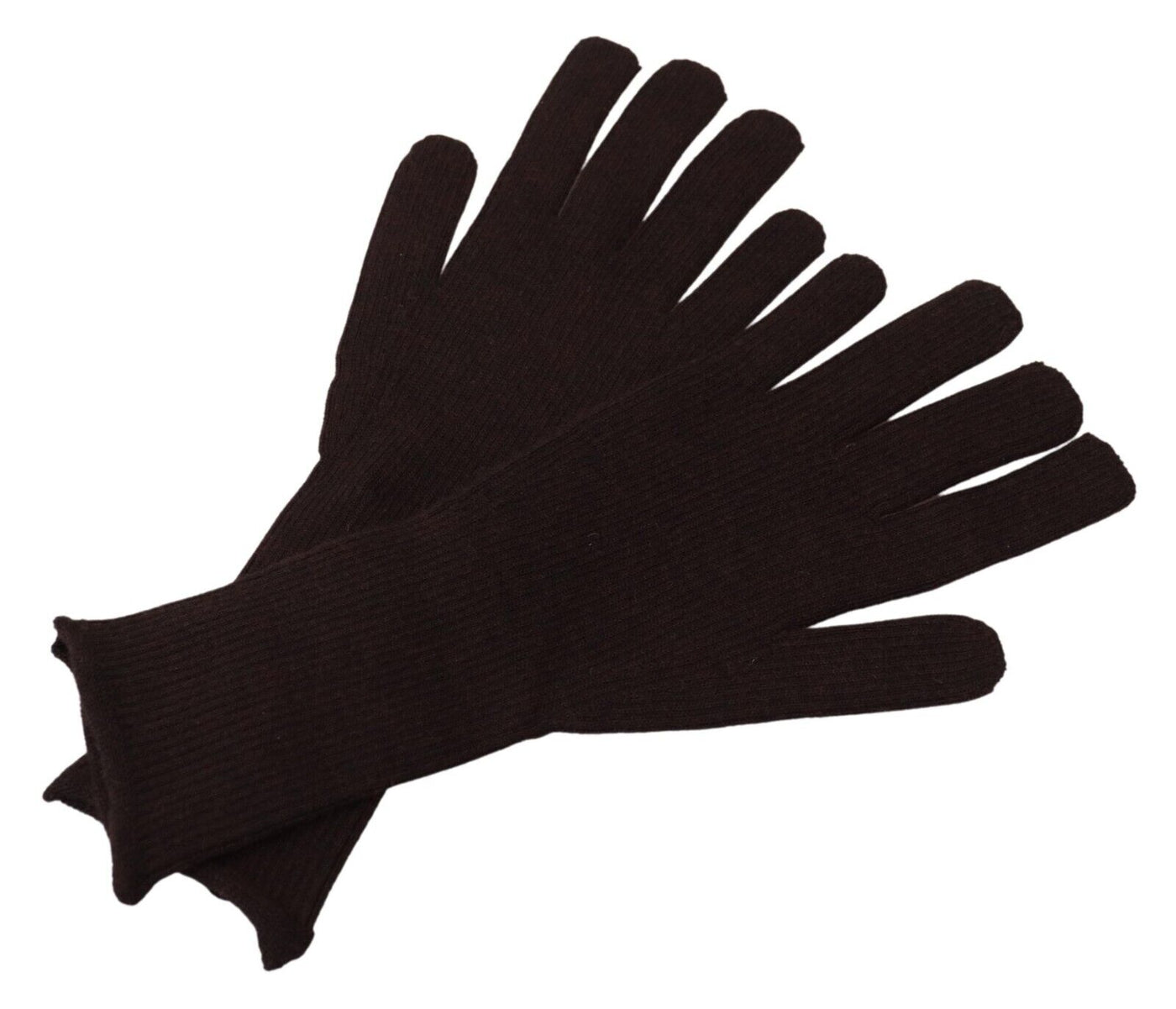 Dolce & Gabbana Brown Cashmere Silk Hands Mitten s Gloves