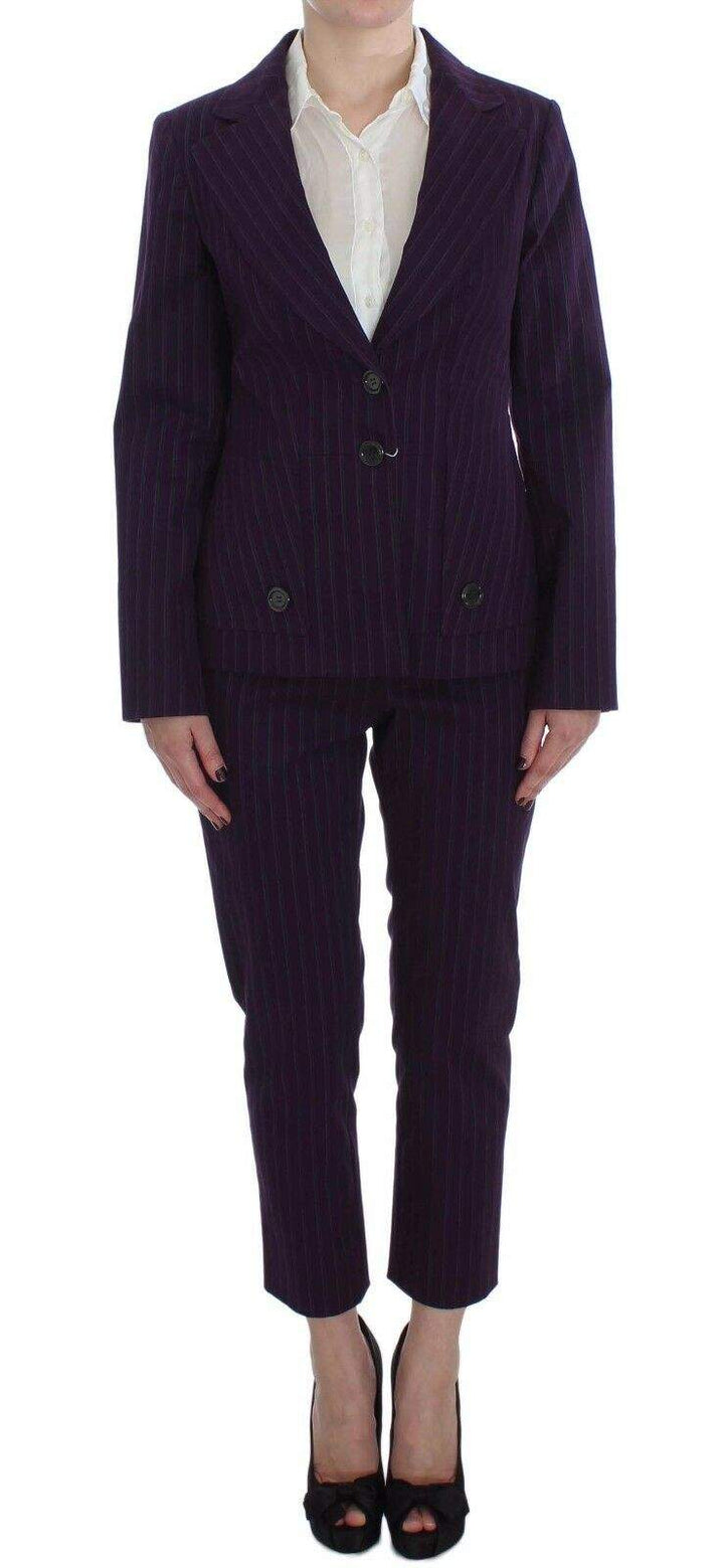 Purple Striped Stretch Coat Blazer Pants Suit BENCIVENGA, IT48 | XL, Purple, Suits & Blazers - Women - Clothing, Women - New Arrivals at SEYMAYKA