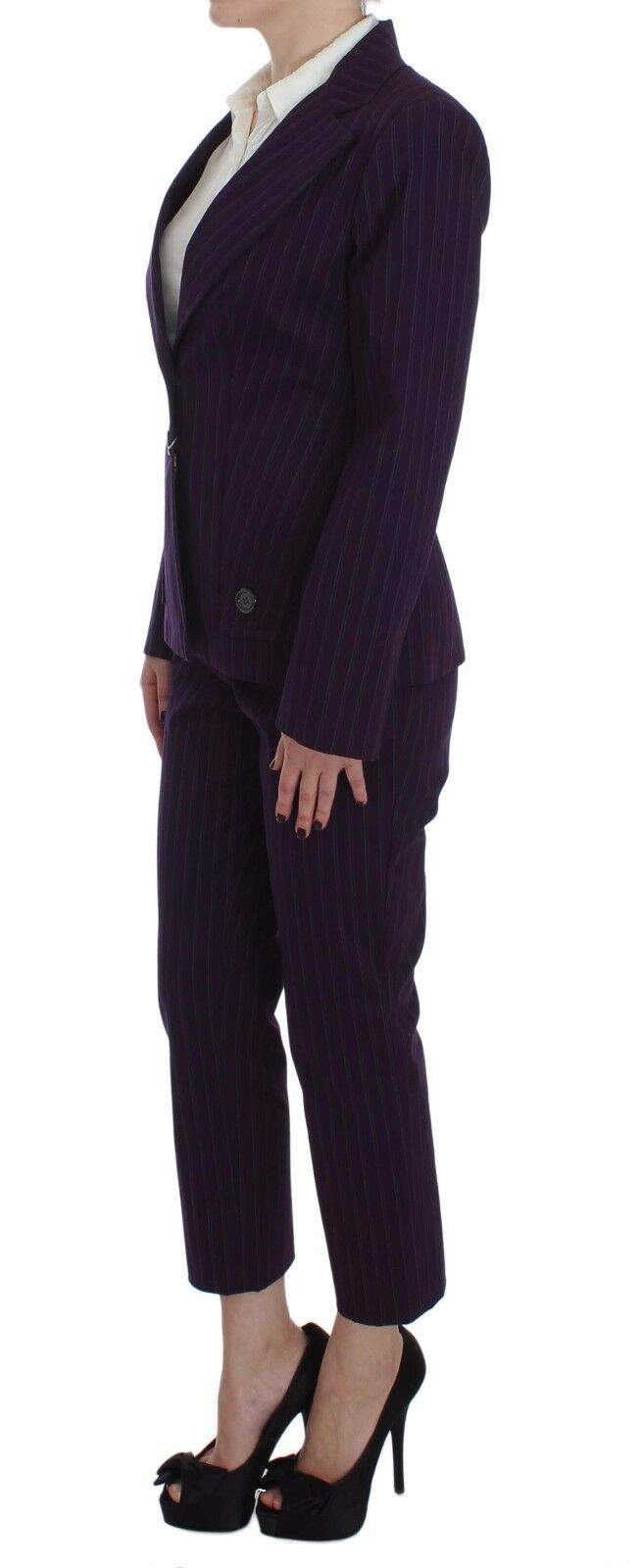 Purple Striped Stretch Coat Blazer Pants Suit BENCIVENGA, IT48 | XL, Purple, Suits & Blazers - Women - Clothing, Women - New Arrivals at SEYMAYKA