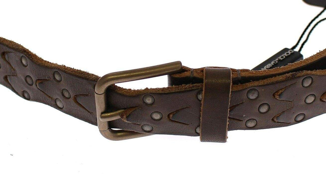 Dolce & Gabbana Brown Leather Logo Cintura Gürtel Belt #men, 95 cm / 38 Inches, Accessories - New Arrivals, Belts - Men - Accessories, Brown, Dolce & Gabbana, feed-agegroup-adult, feed-color-brown, feed-gender-male at SEYMAYKA