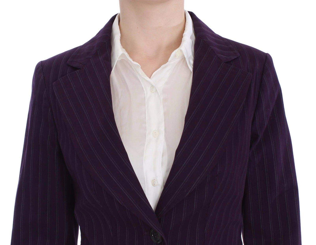 Purple Striped Stretch Coat Blazer Pants Suit BENCIVENGA, IT48 | XL, Purple, Suits & Blazers - Women - Clothing, Women - New Arrivals at SEYMAYKA