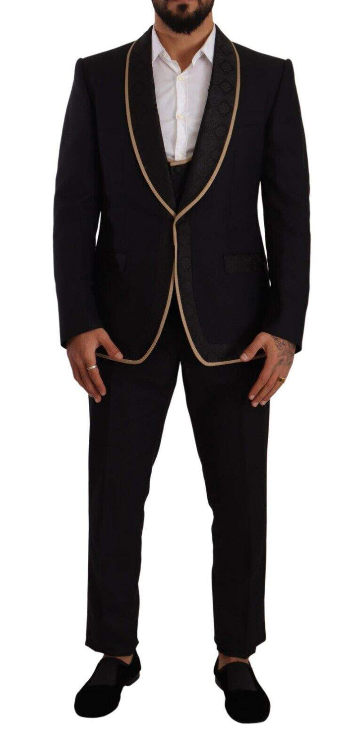 Dolce & Gabbana Black SICILIA Single Breasted 3 Piece Suit #men, Black, Dolce & Gabbana, feed-1, IT52 | L, IT54 | XL, Suits - Men - Clothing at SEYMAYKA