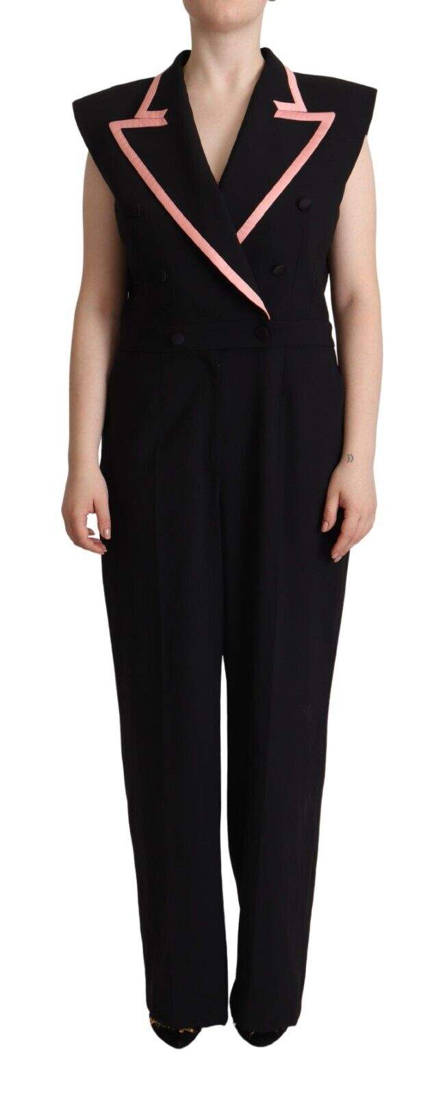 Dolce & Gabbana Black Wool Blend Sleeveless Jumpsuit Dress Black, Dolce & Gabbana, Dresses - Women - Clothing, feed-1, IT42|M, IT46|XL at SEYMAYKA