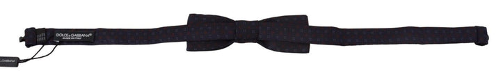 Dolce & Gabbana Blue Silk Patterned Necktie  Accessory Bow Tie