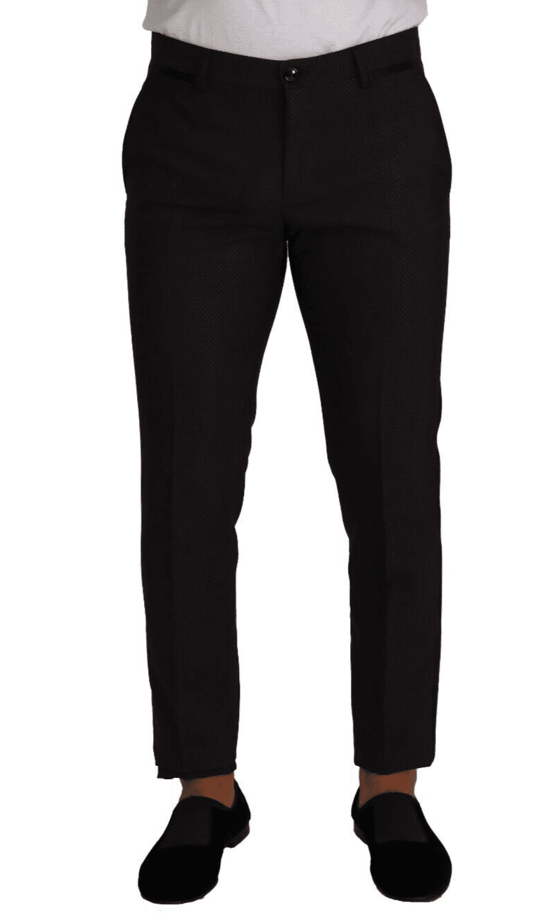 Dolce & Gabbana Black Brown Formal Tuxedo Dress Pants #men, Black and Brown, Dolce & Gabbana, feed-1, IT48 | M, Jeans & Pants - Men - Clothing at SEYMAYKA