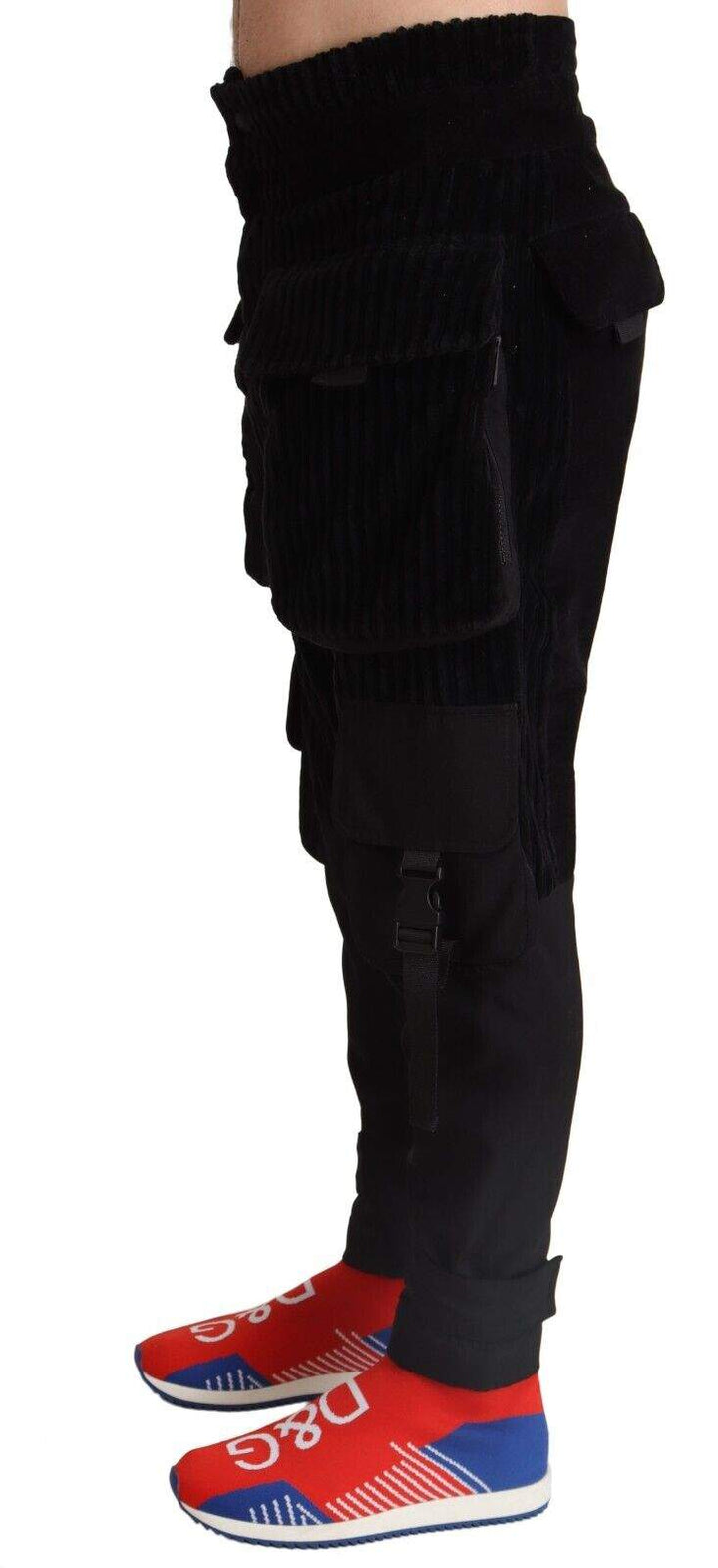 Dolce & Gabbana Black Cotton Skinny Corduroy Cargo Pants #men, Black, Dolce & Gabbana, feed-1, IT44 | XS, Jeans & Pants - Men - Clothing at SEYMAYKA