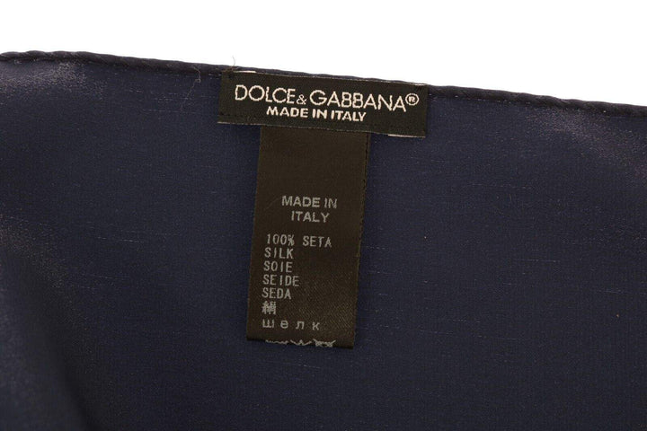 Dolce & Gabbana Blue 100% Silk Square  Handkerchief Scarf #men, Blue, Dolce & Gabbana, feed-1, Scarves - Men - Accessories at SEYMAYKA