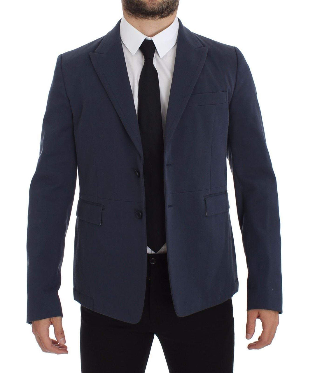 Dolce & Gabbana Blue Cotton Stretch Casual Blazer Blazers - Men - Clothing, Blue, Dolce & Gabbana, feed-agegroup-adult, feed-color-Blue, feed-gender-male, IT48 | M, IT52 | XL at SEYMAYKA