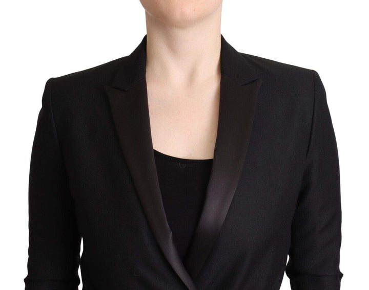 Costume National Black Long Sleeves Double Breasted Jacket Black, Costume National, feed-1, IT40|S, Jackets & Coats - Women - Clothing at SEYMAYKA