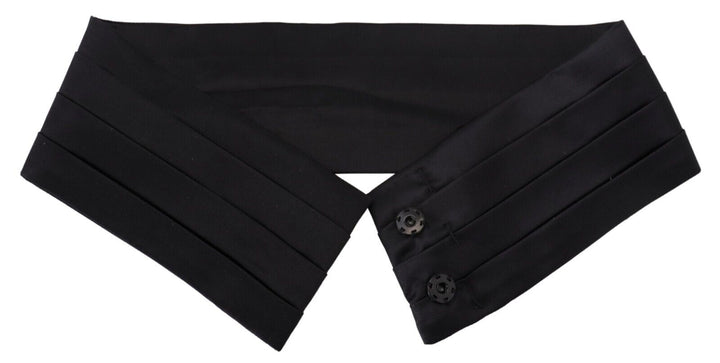 Dolce & Gabbana Black Silk  Waist Cummerbund