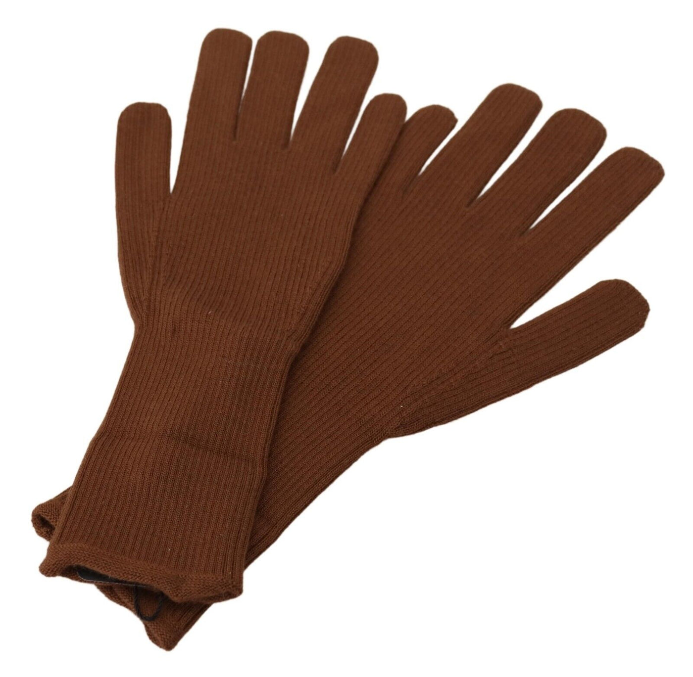 Dolce & Gabbana Brown Cashmere Knitted Hands Mitten s Gloves