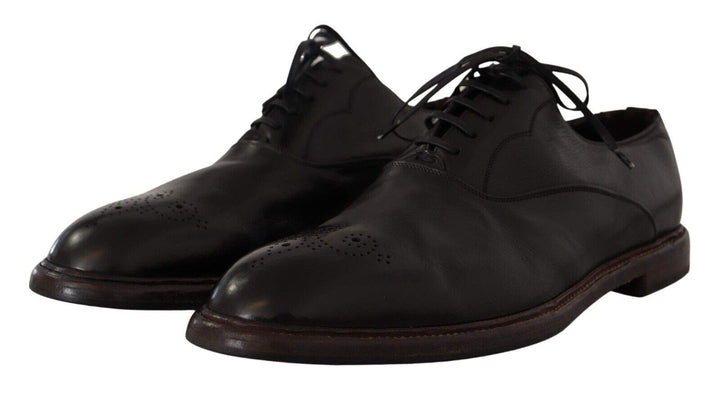 Dolce & Gabbana Black Leather  Lace Up Derby Shoes #men, Black, Dolce & Gabbana, EU44.5/US11.5, feed-1, Formal - Men - Shoes at SEYMAYKA